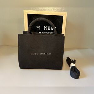 Brandon Blackwood black canvas ESR tote